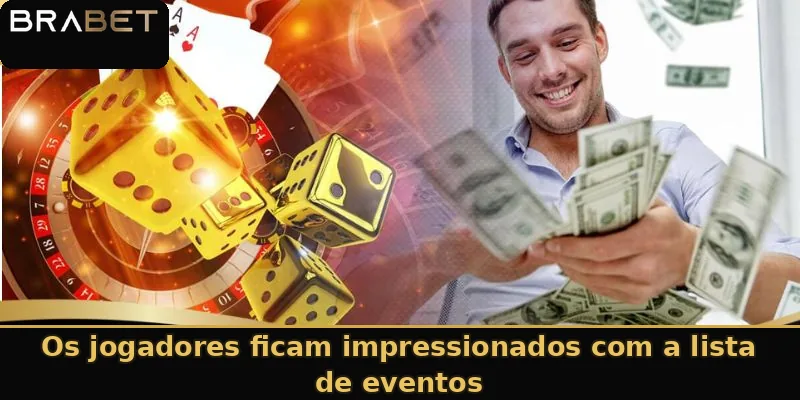 Os jogadores ficam impressionados com a lista de eventos